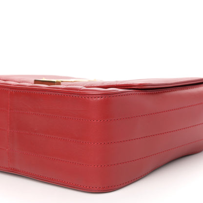 Saint Laurent Lambskin Matelasse Monogram Large Vicky Chain Bag Rouge Eros 10 of 11