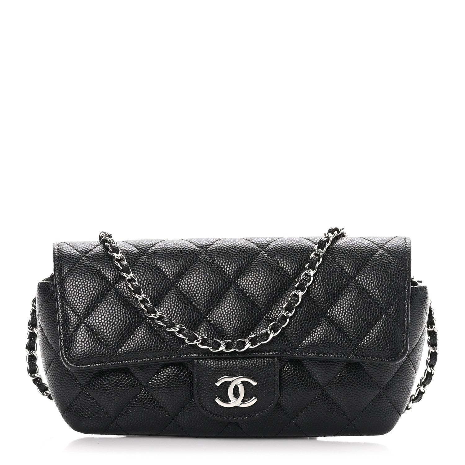 Chanel Caviar Quilted Glasses Case With Chain Black 1 of 11