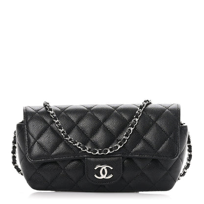 Chanel Caviar Quilted Glasses Case With Chain Black 1 of 11