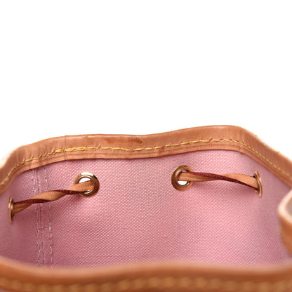 Louis Vuitton Damier Azur Tahitienne Nano Noe Rose Ballerine 8 of 15