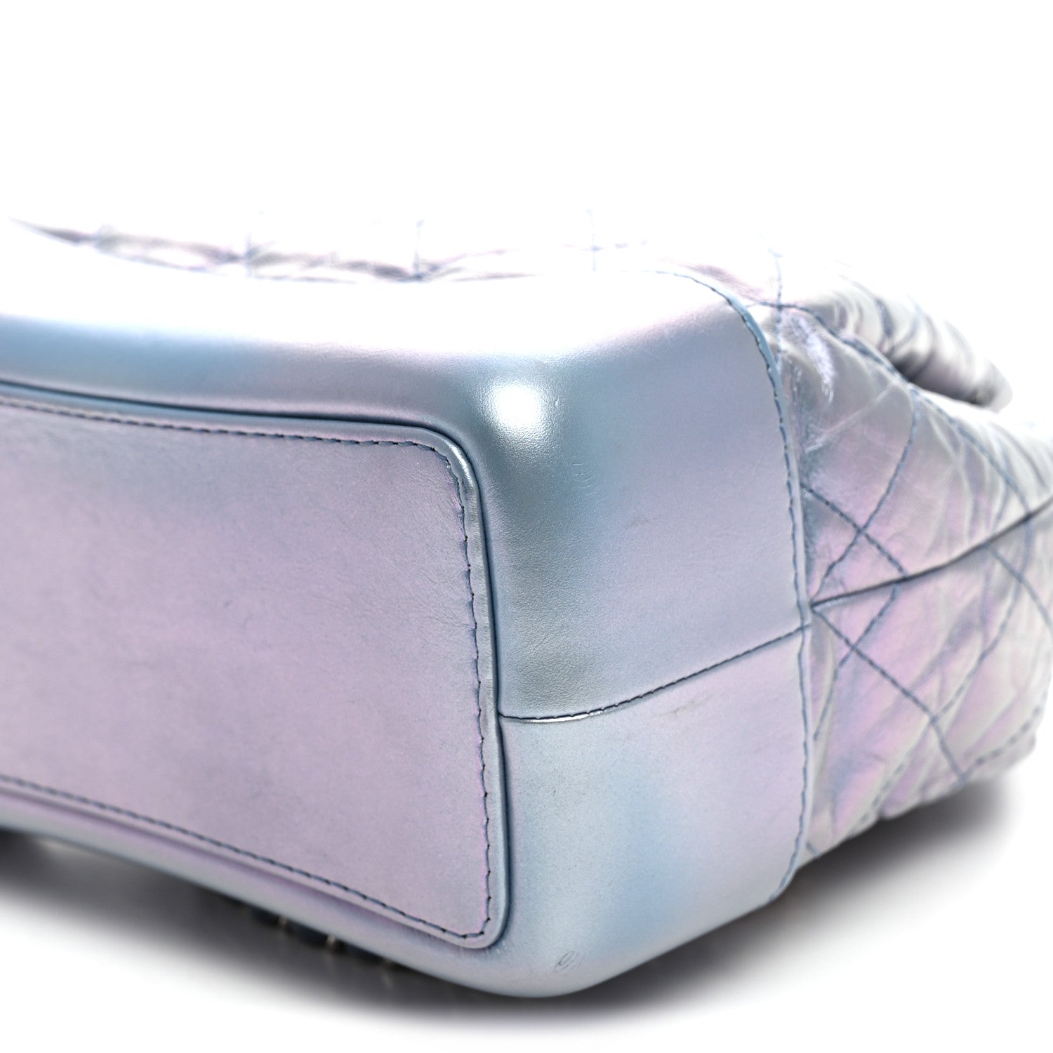 Chanel Iridescent Lambskin Calfskin Quilted Gabrielle Backpack Light Purple 10 of 10