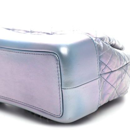 Chanel Iridescent Lambskin Calfskin Quilted Gabrielle Backpack Light Purple 10 of 10