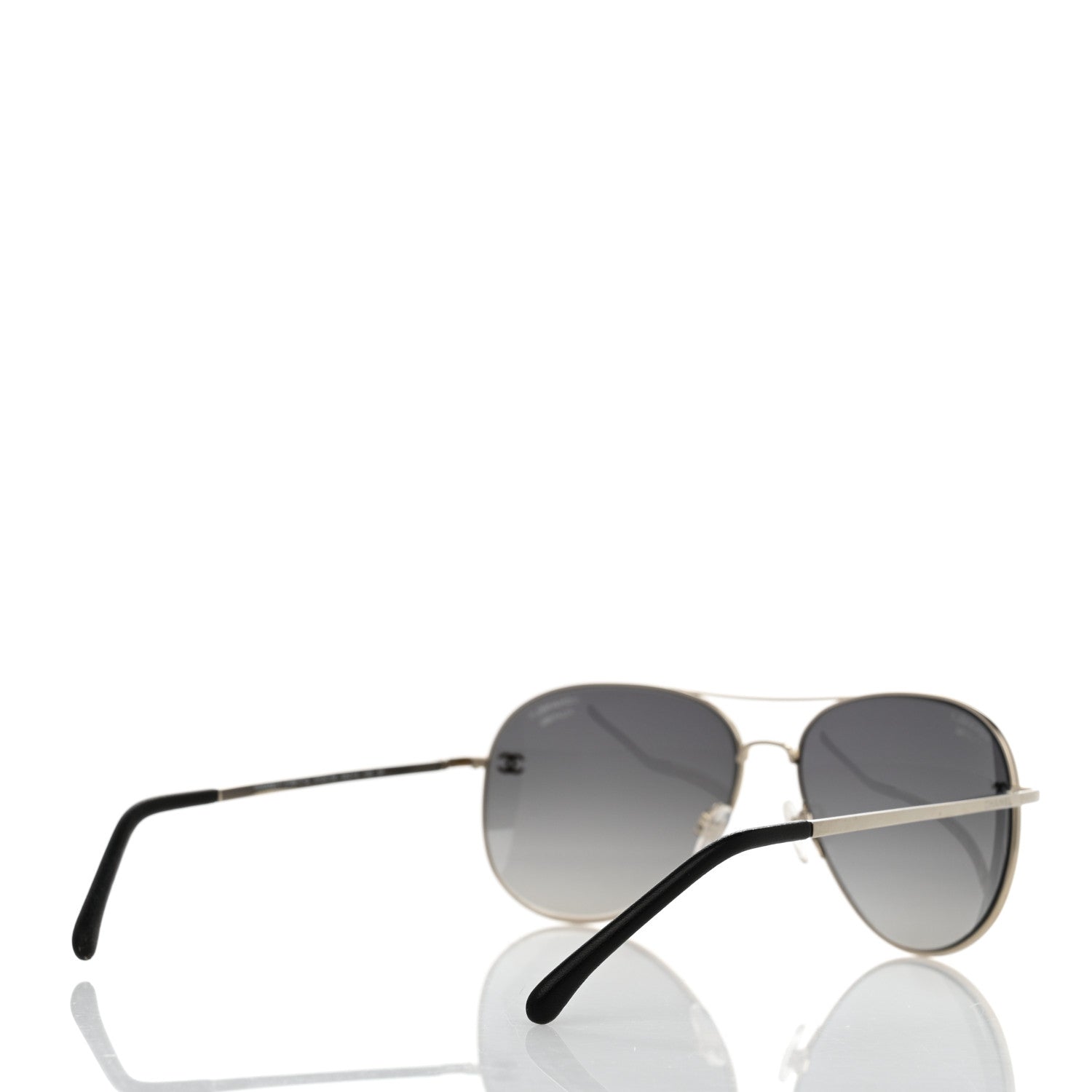 Chanel Aviator CC Sunglasses 4189-T-Q Silver 4 of 8