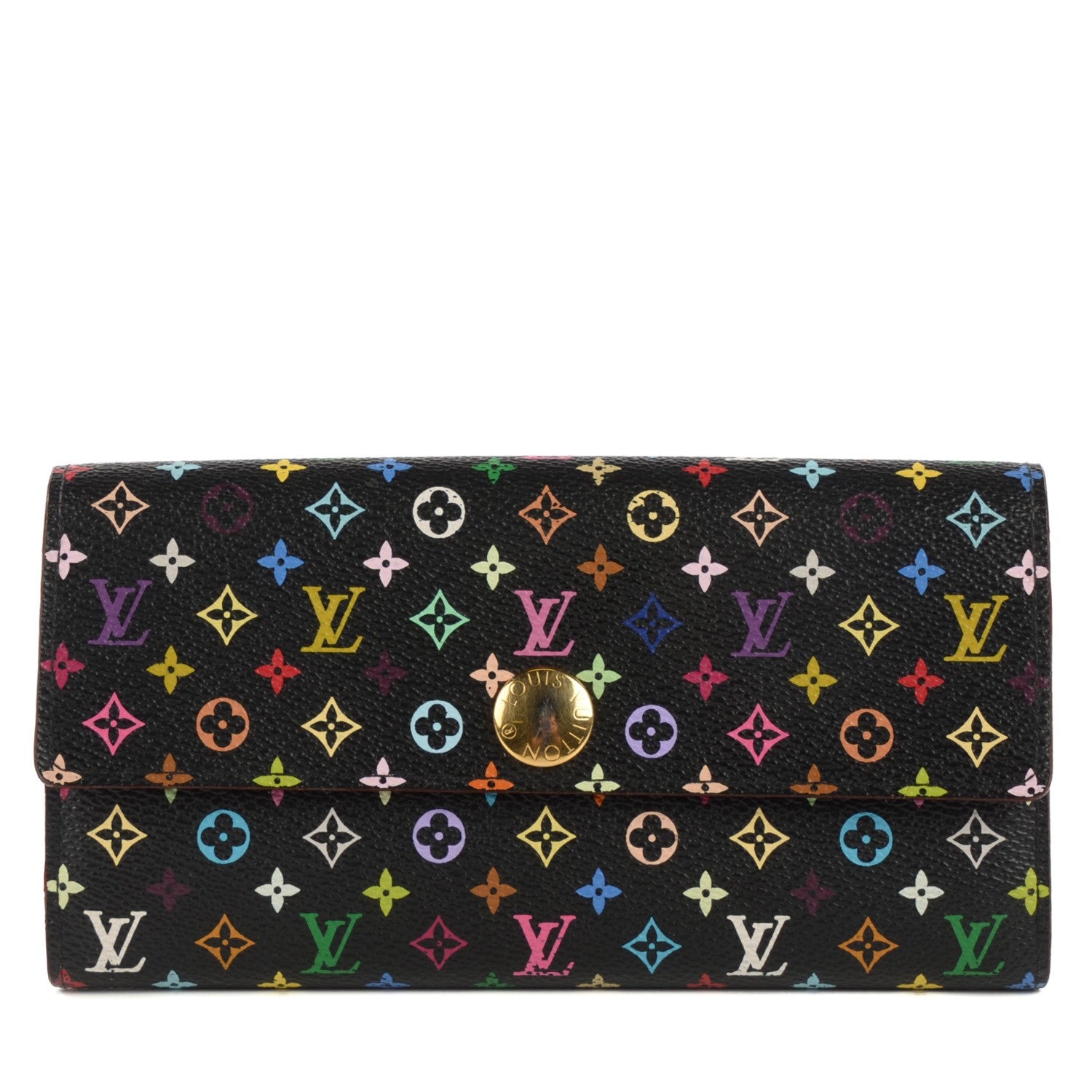 Louis Vuitton Monogram Multicolor Sarah Wallet Black Grenade 1 of 7