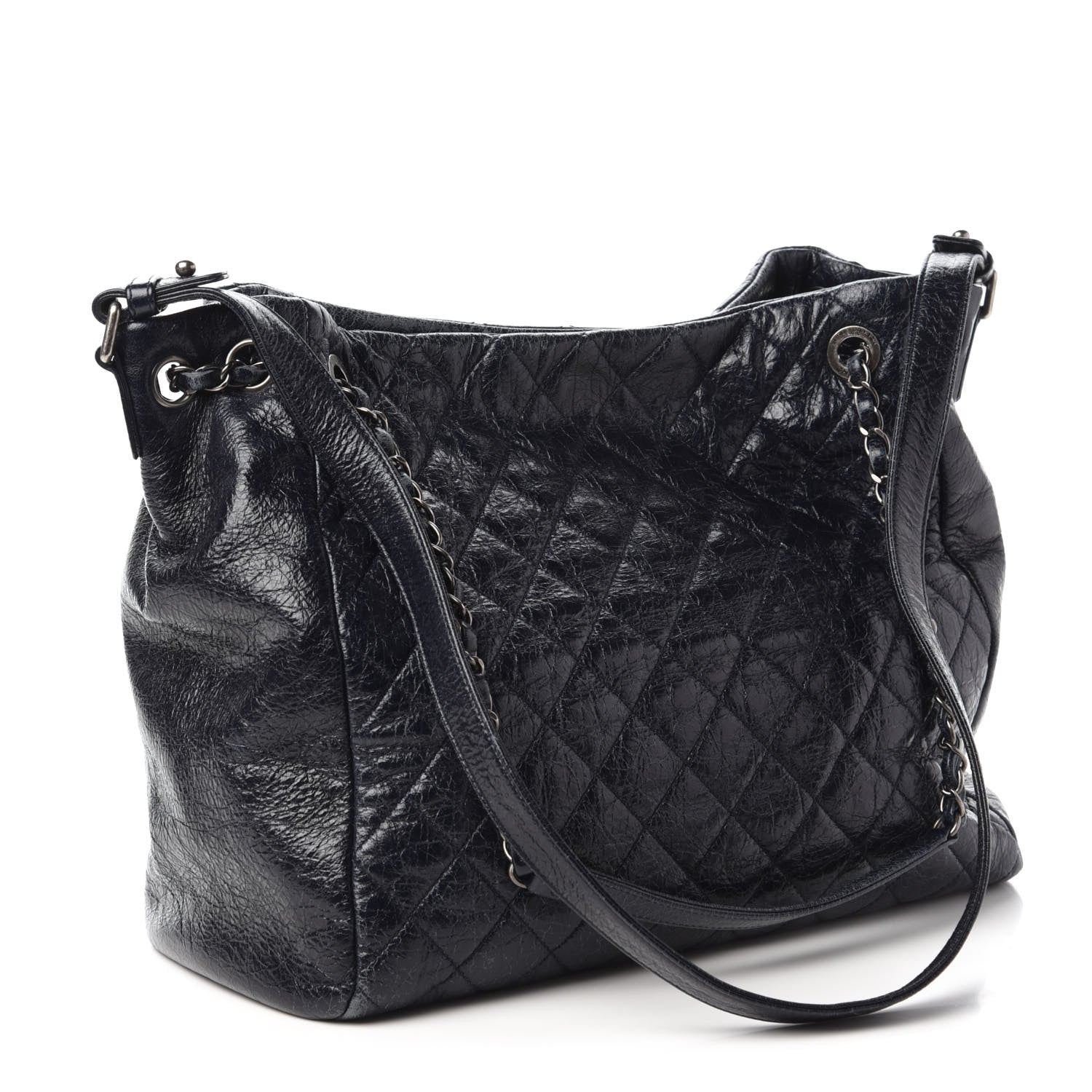 Chanel Glazed Calfskin Quilted Large Tote Black 3 of 11