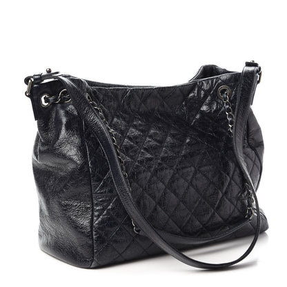 Chanel Glazed Calfskin Quilted Large Tote Black 3 of 11