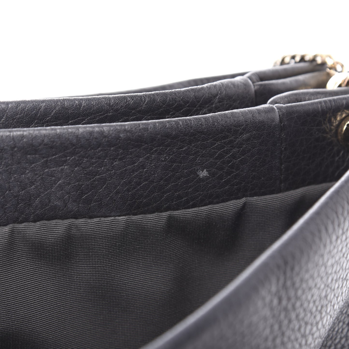 Grained Calfskin Medium Sugar Flap Shoulder Bag Black