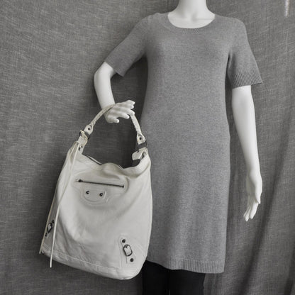 Balenciaga Chevre Day Hobo White 2 of 8