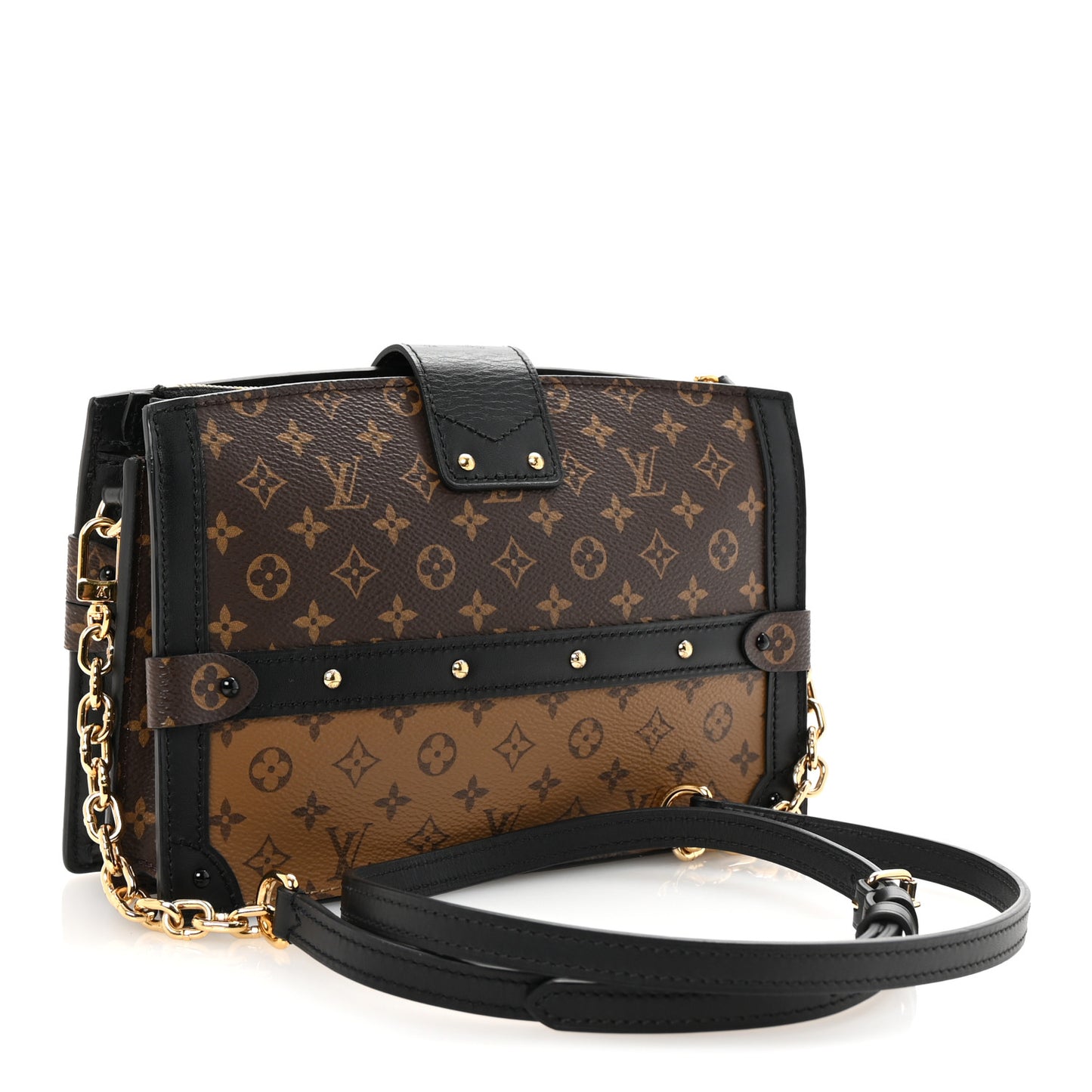 Reverse Monogram Trunk Clutch
