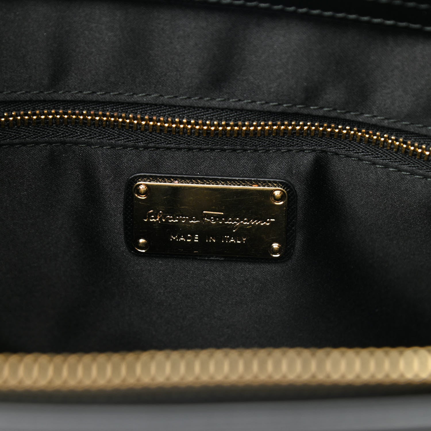 Salvatore Ferragamo Saffiano Zig Zag Beky Tote Black Multicolor 6 of 11