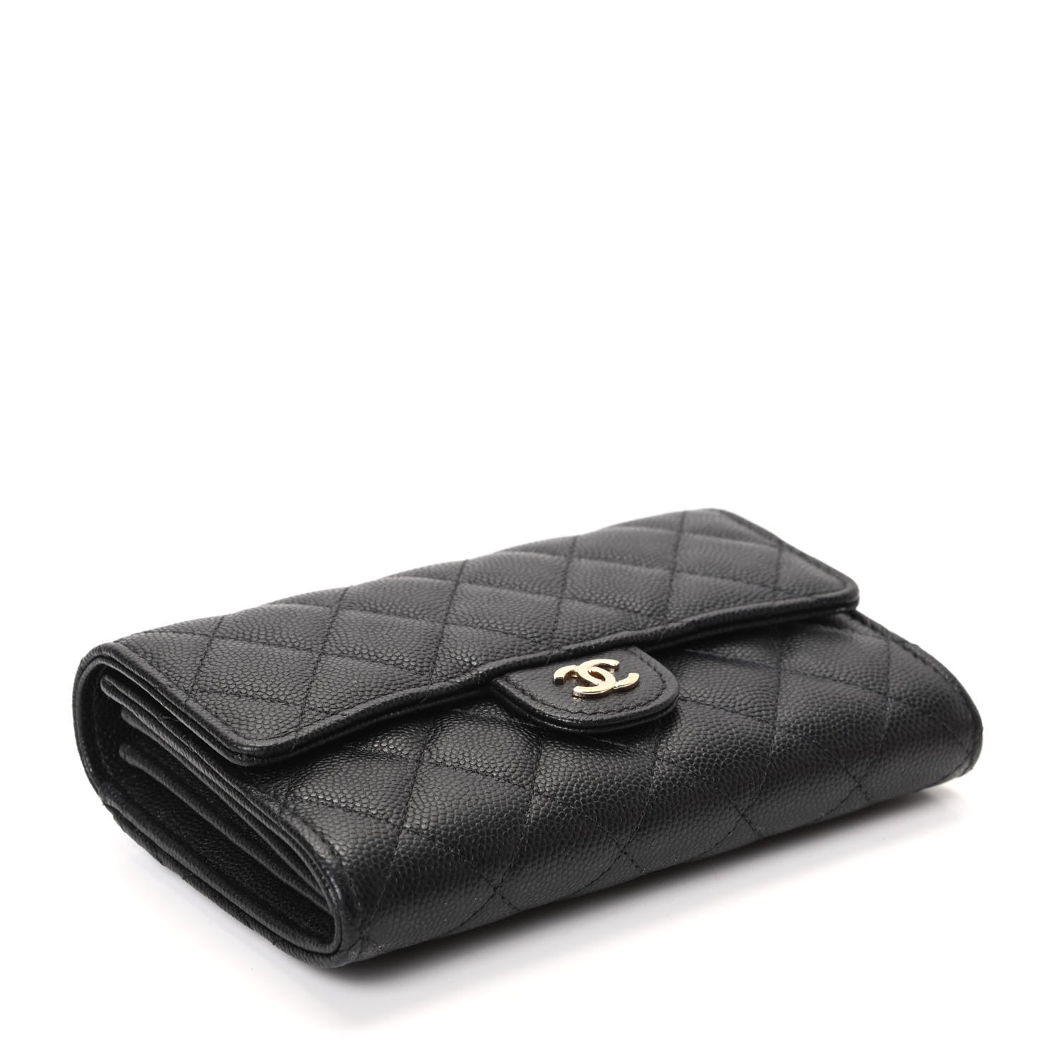 Chanel Caviar Quilted Medium Flap Wallet Black 4 of 8