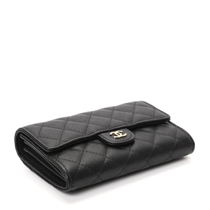 Chanel Caviar Quilted Medium Flap Wallet Black 4 of 8