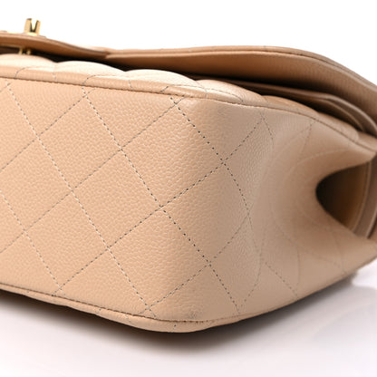 Chanel Caviar Quilted Jumbo Double Flap Beige Clair 8 of 13