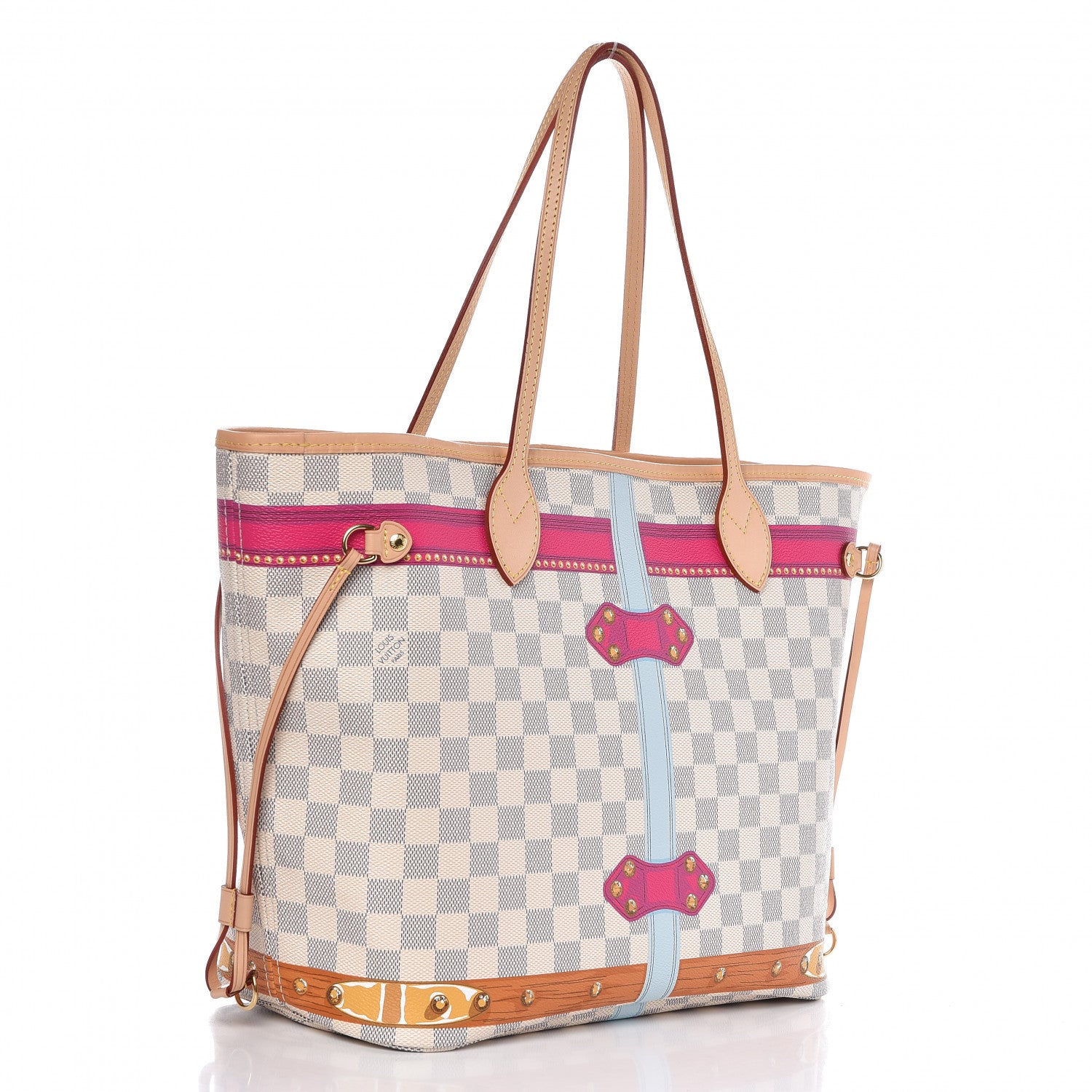Louis Vuitton Damier Azur Summer Trunks Hawaii Neverfull MM 4 of 10