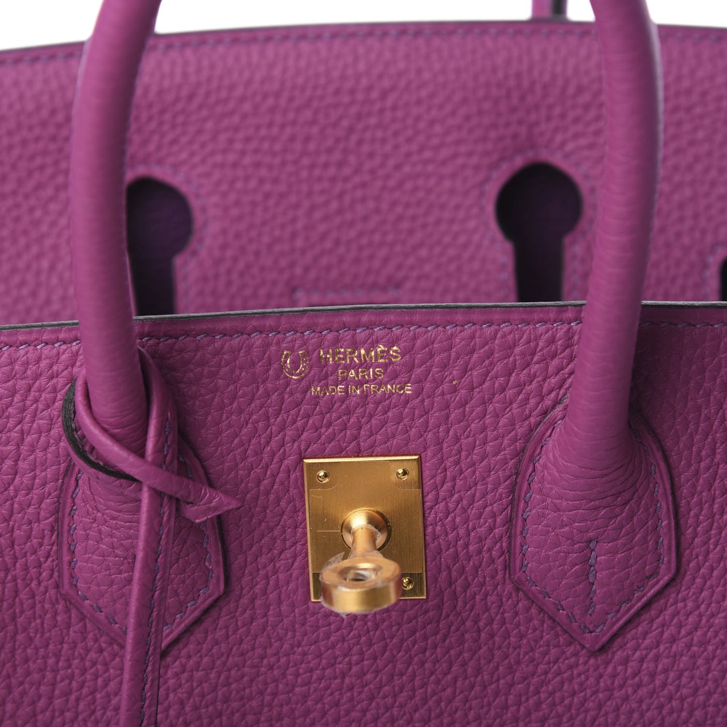 Togo Horseshoe Birkin 25 Rose Pourpre Anemone