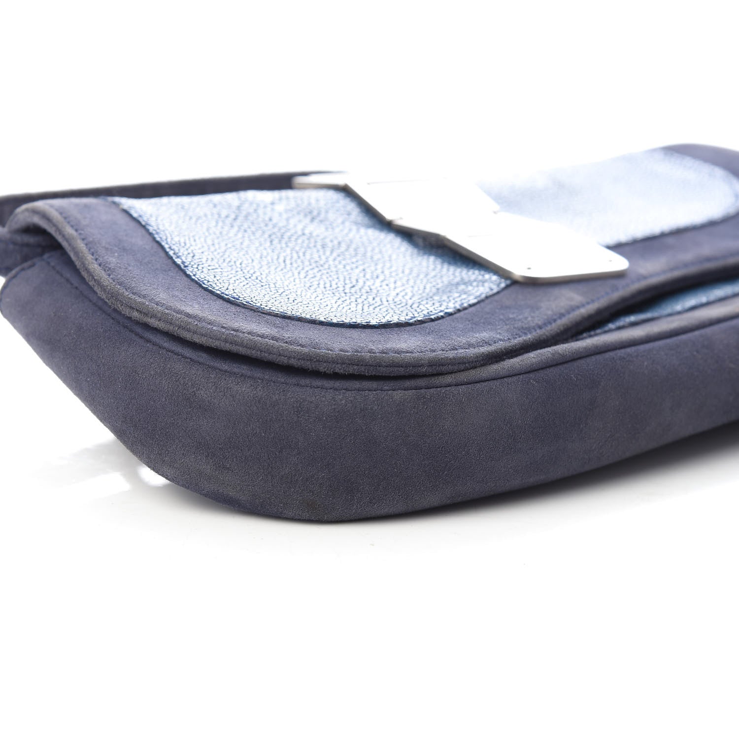 Christian Dior Stingray Suede Double Saddle Bag Blue 10 of 11