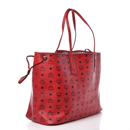 MCM Visetos Large Liz Reversible Shopper Tote Ruby Red 5 of 19