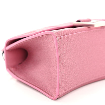Balenciaga Glitter Fabric Hourglass Top Handle Bag XS Sweet Pink 9 of 10