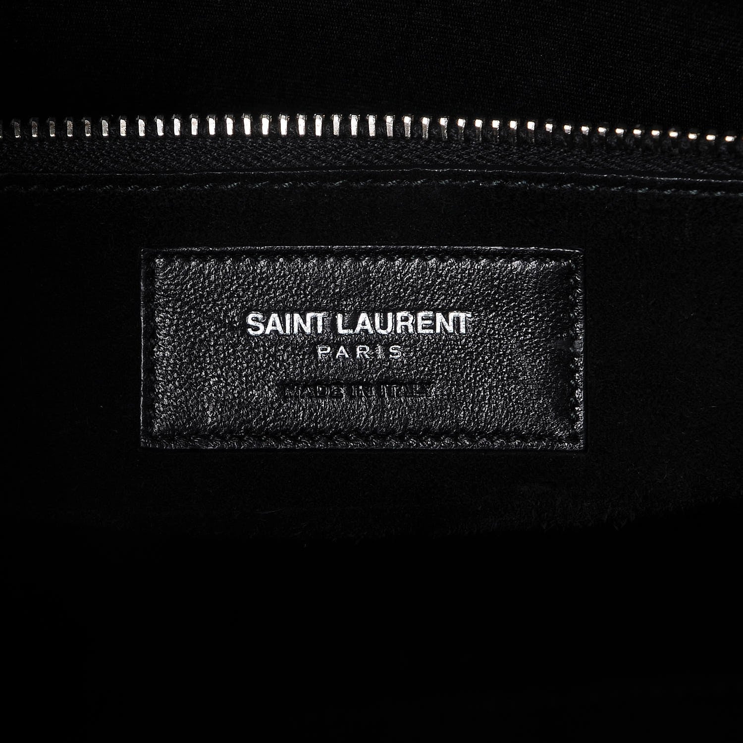 Saint Laurent Calfskin Crocodile Embossed Large Sac De Jour Carryall Black 6 of 7