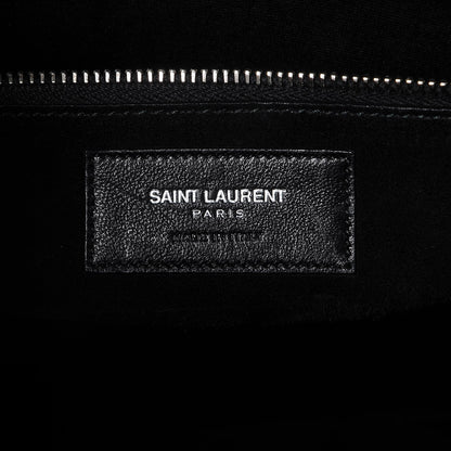 Saint Laurent Calfskin Crocodile Embossed Large Sac De Jour Carryall Black 6 of 7
