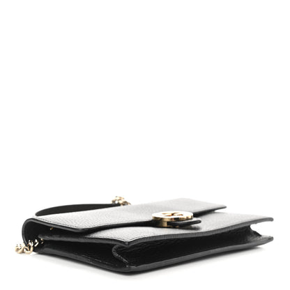 Gucci Dollar Calfskin Interlocking G Chain Wallet Black 4 of 10