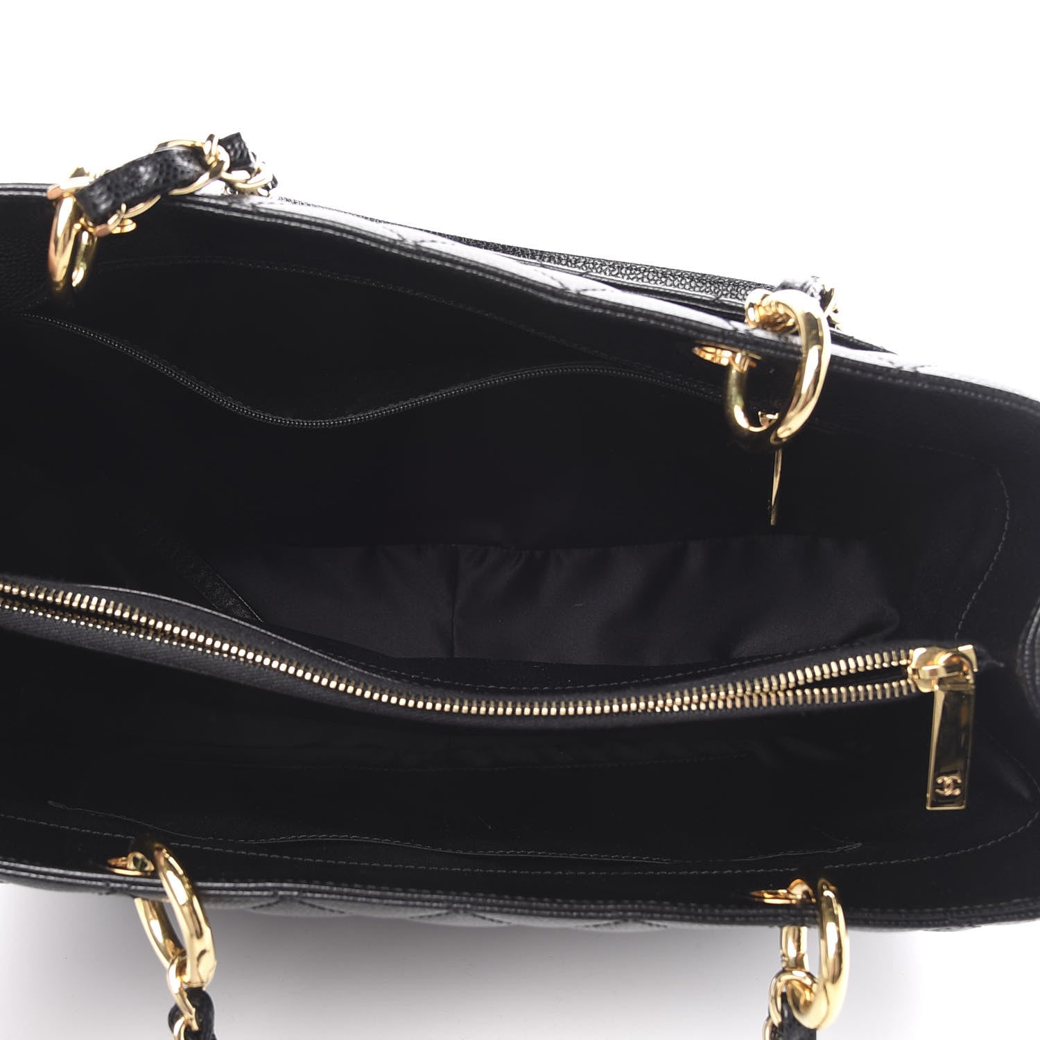 Chanel Caviar Quilted Grand Shopping Tote GST Black 5 of 10