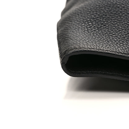 Prada Vitello Daino Embossed Logo Tote Black 14 of 16