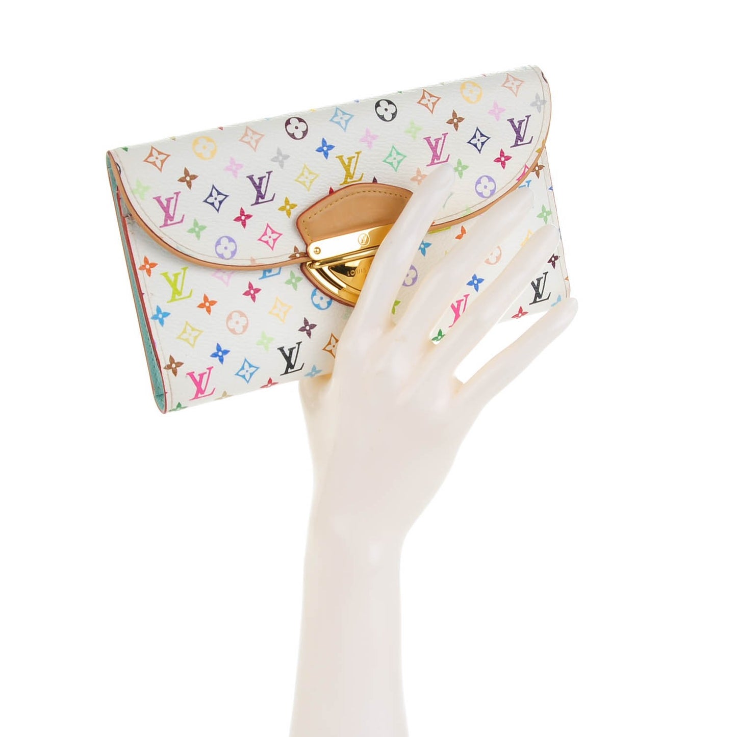 Monogram Multicolor Eugenie Wallet White Anie
