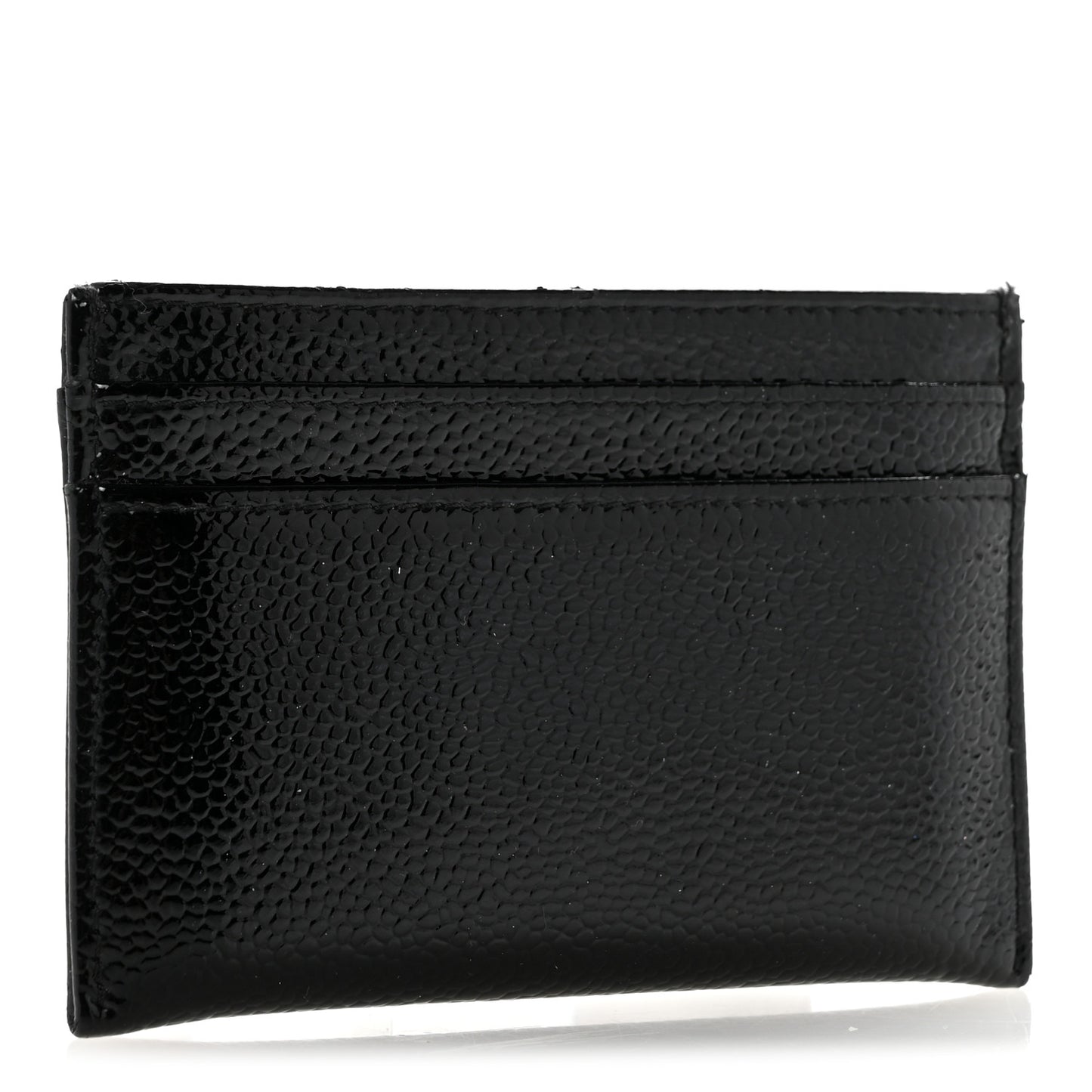 Patent Caviar CC Card Holder Black