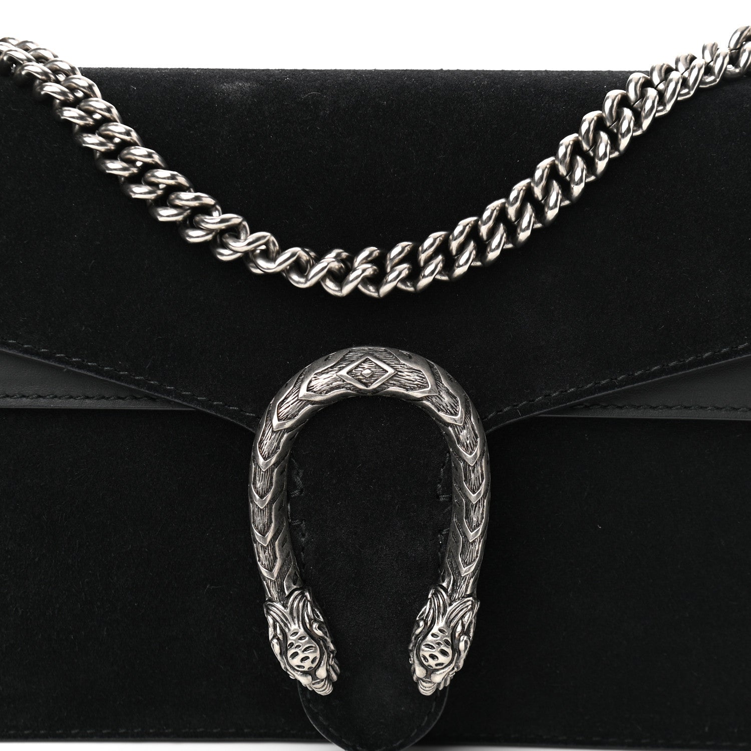 Gucci Suede Small Dionysus Shoulder Bag Black 7 of 9