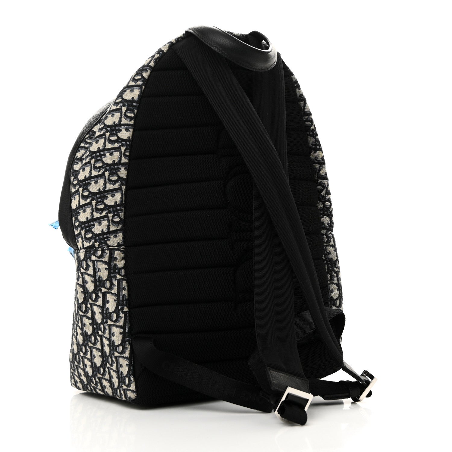 Christian Dior Oblique Calfskin Rider Backpack Beige Black 3 of 9