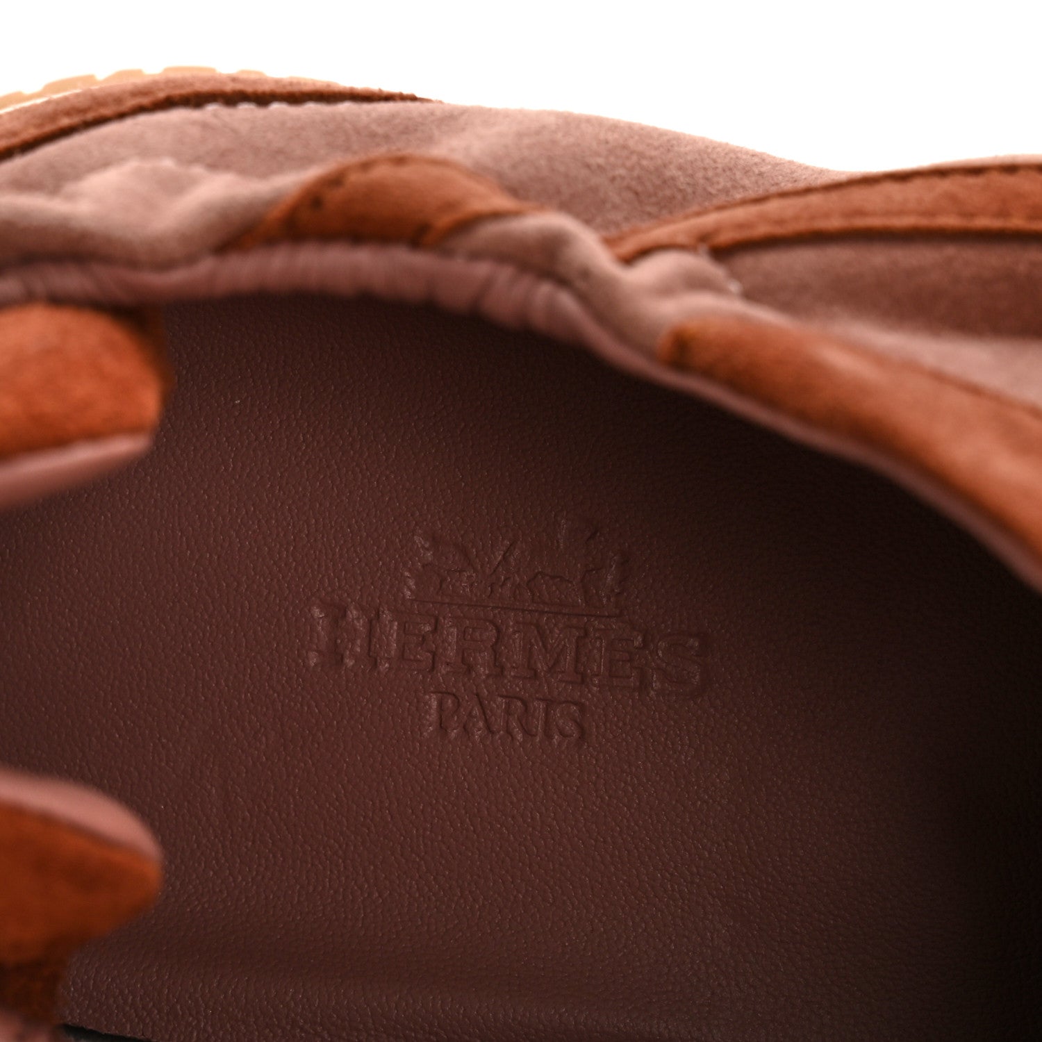 Hermes Suede Goatskin Jet Sneakers 37 Rose Antique Rouge Sepia 9 of 10