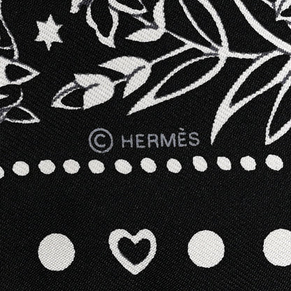 Hermes Silk Entre Ciel Et Mer Twilly Black White 3 of 5