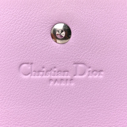 Christian Dior Calfskin Bi-Color Envelope Chain Wallet Red Purple 6 of 18