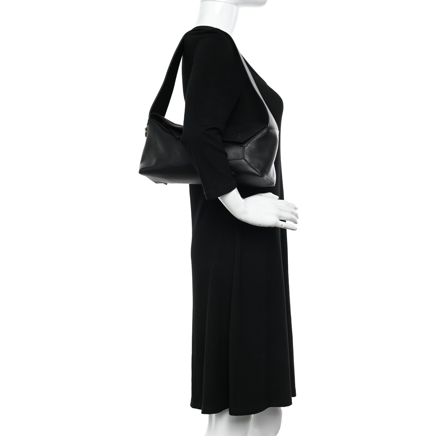 Loewe Calfskin Puzzle Hobo Black 2 of 9