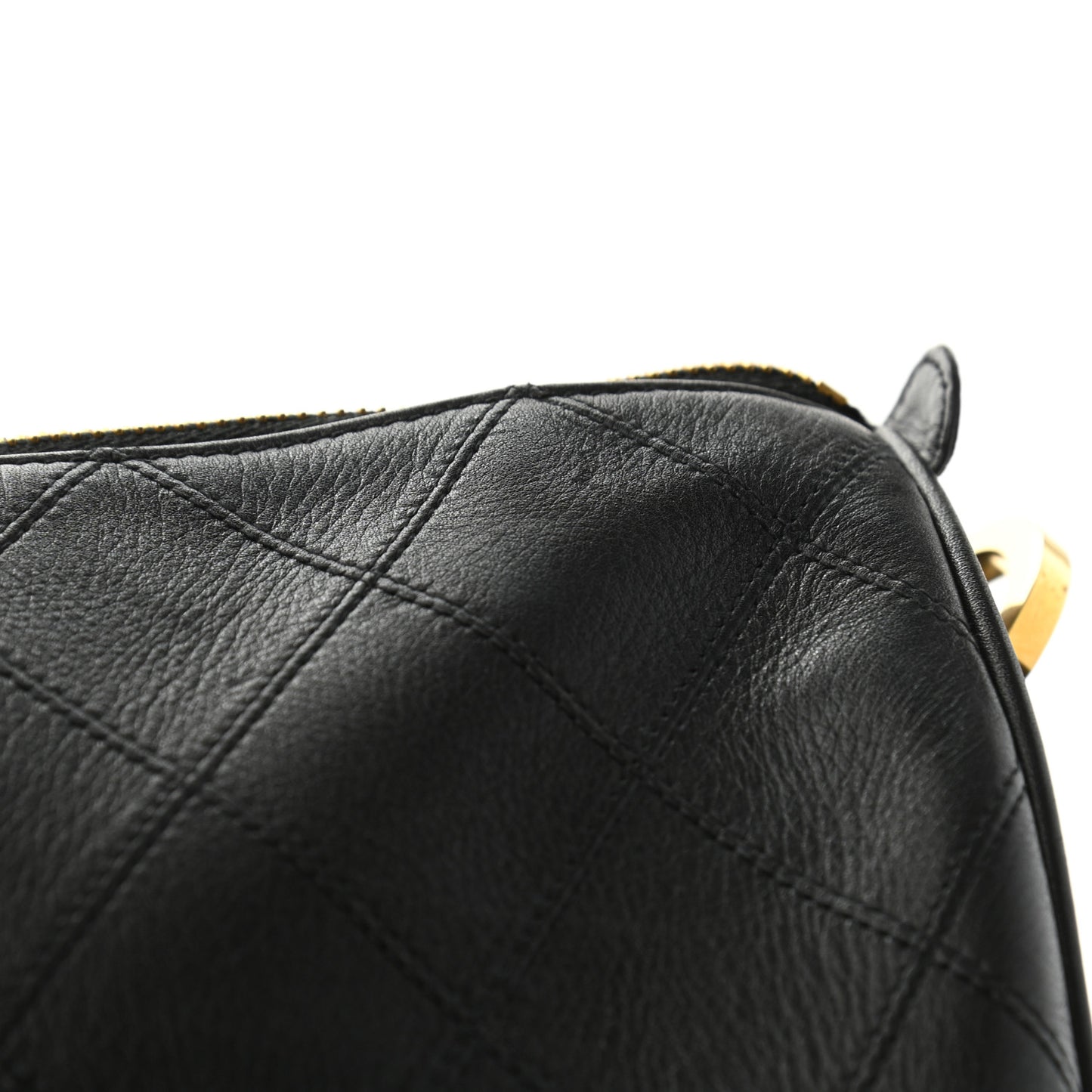 Calfskin Stitched CC Boston Black