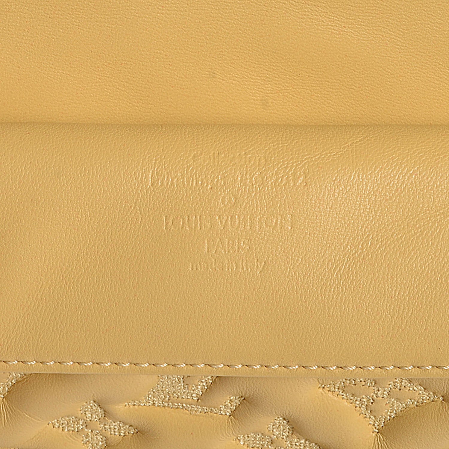 Louis Vuitton Lambskin Mama Broderie Pochette Jaune Pale 10 of 13