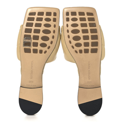 Bottega Veneta Nappa Quilted Rubber Lido Flat Sandals 39.5 Cane Sugar 6 of 9