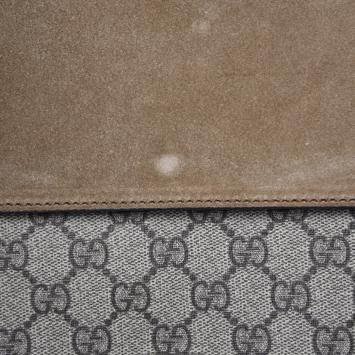 GG Supreme Monogram Bee Embroidered Medium Dionysus Shoulder Bag Taupe