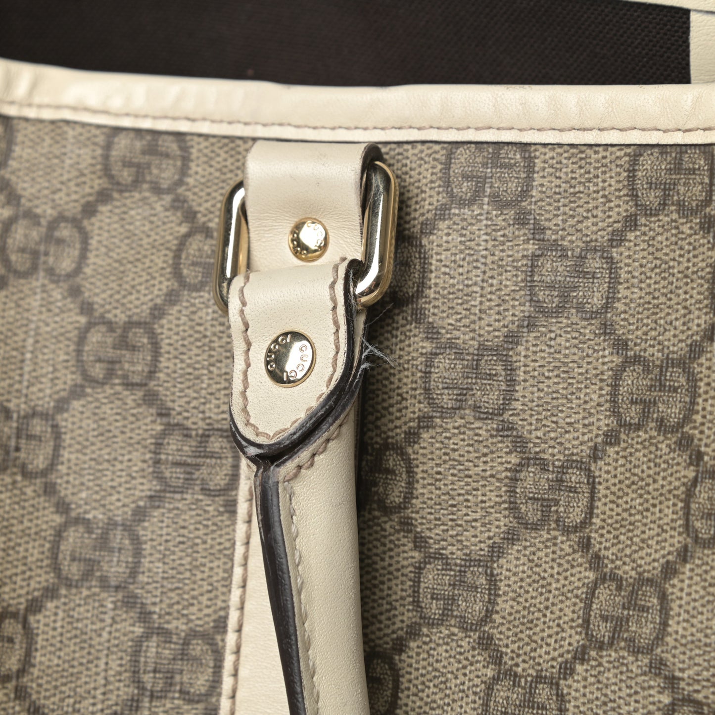 GG Plus Monogram Joy Vertical Tote Off White