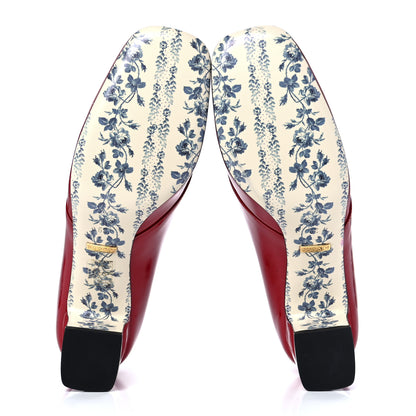 Gucci Vernice GG Victoire 55mm Loafer Pumps 39 Hibiscus Red 5 of 9