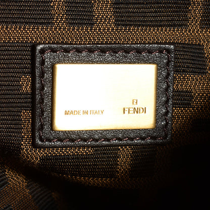 Fendi Goatskin Zucca Large Peekaboo Iconic Satchel Cuoio Tobacco Moro 6 of 8