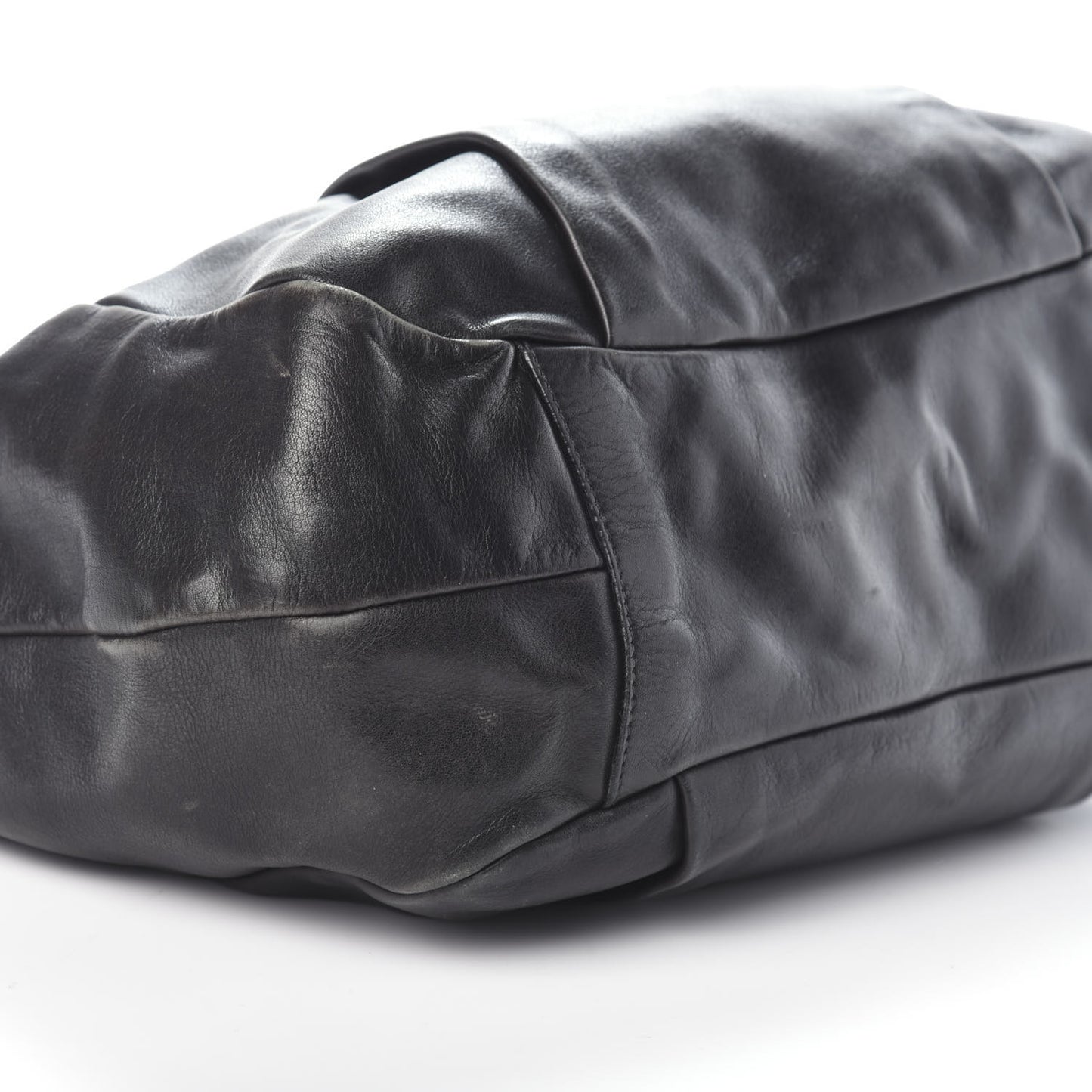 Soft Calf Bowler Tote Black