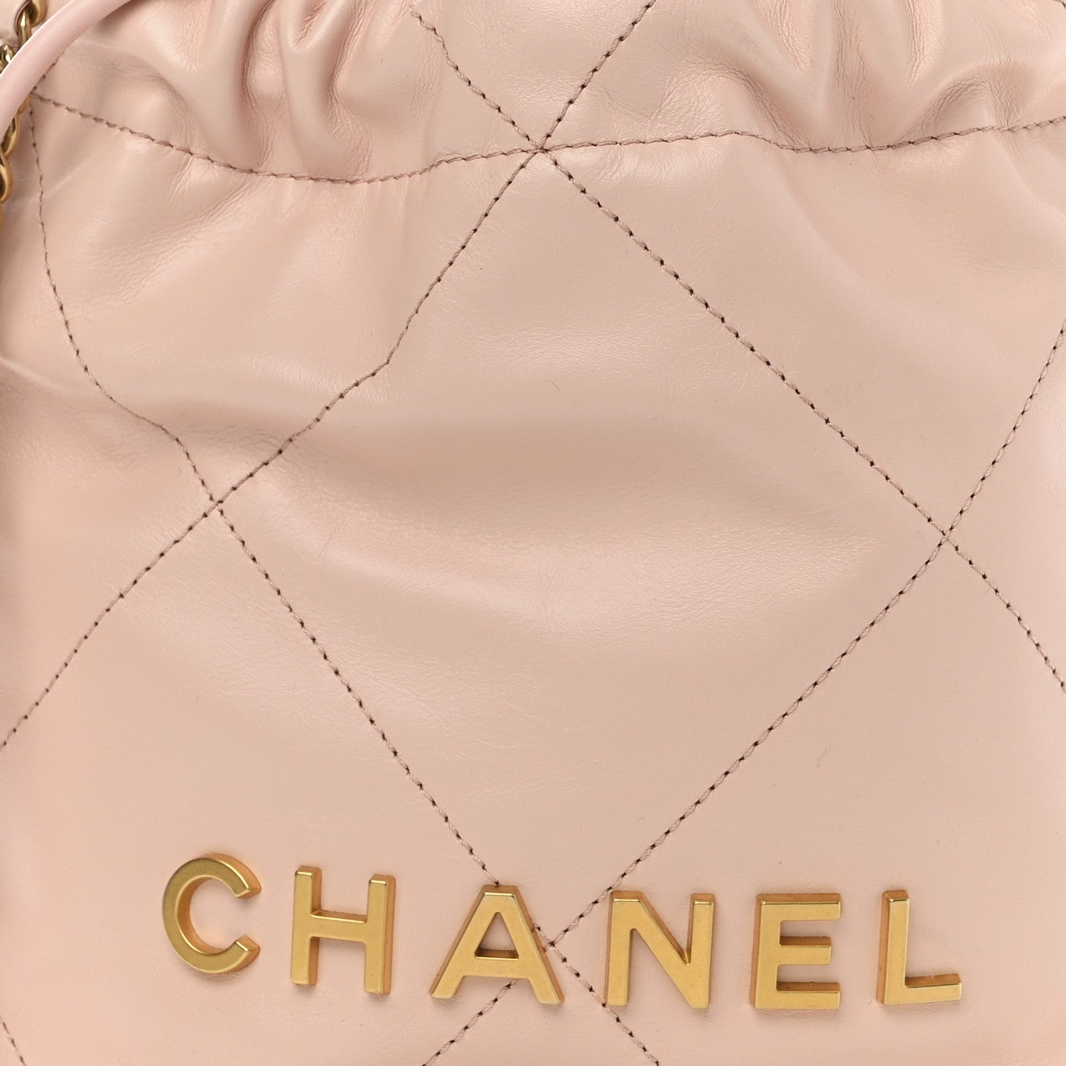 Chanel Shiny Calfskin Quilted Mini Chanel 22 Light Pink 8 of 10