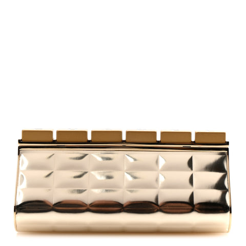 Metal Keyboard Clutch Dark Gold