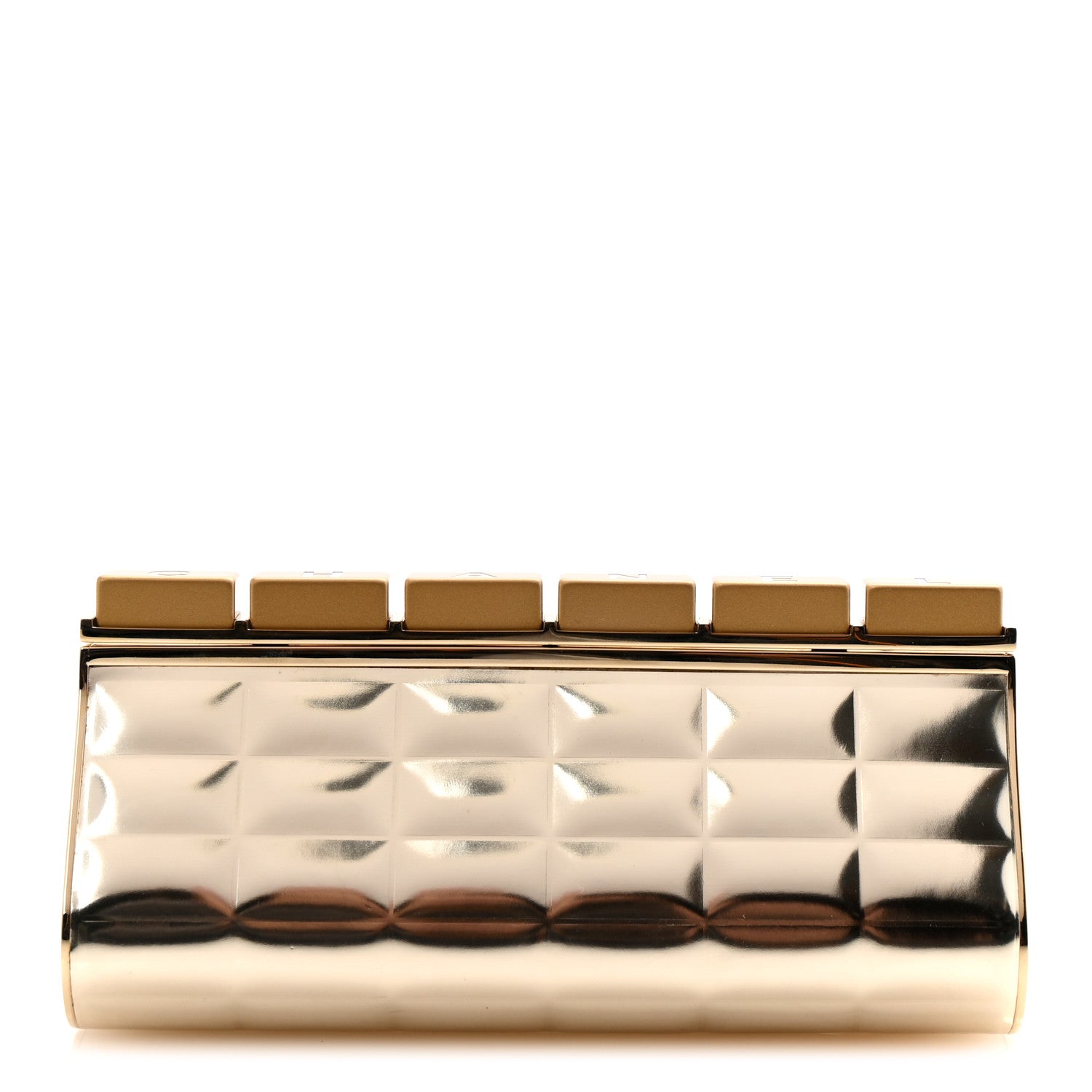 Chanel Metal Keyboard Clutch Dark Gold 1 of 7