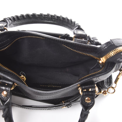 Balenciaga Chevre Gold Metallic Edge Hardware Mini City Black 5 of 10