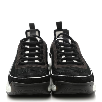 Chanel Fabric Suede CC Sneakers 39.5 Black Dark Grey 2 of 9