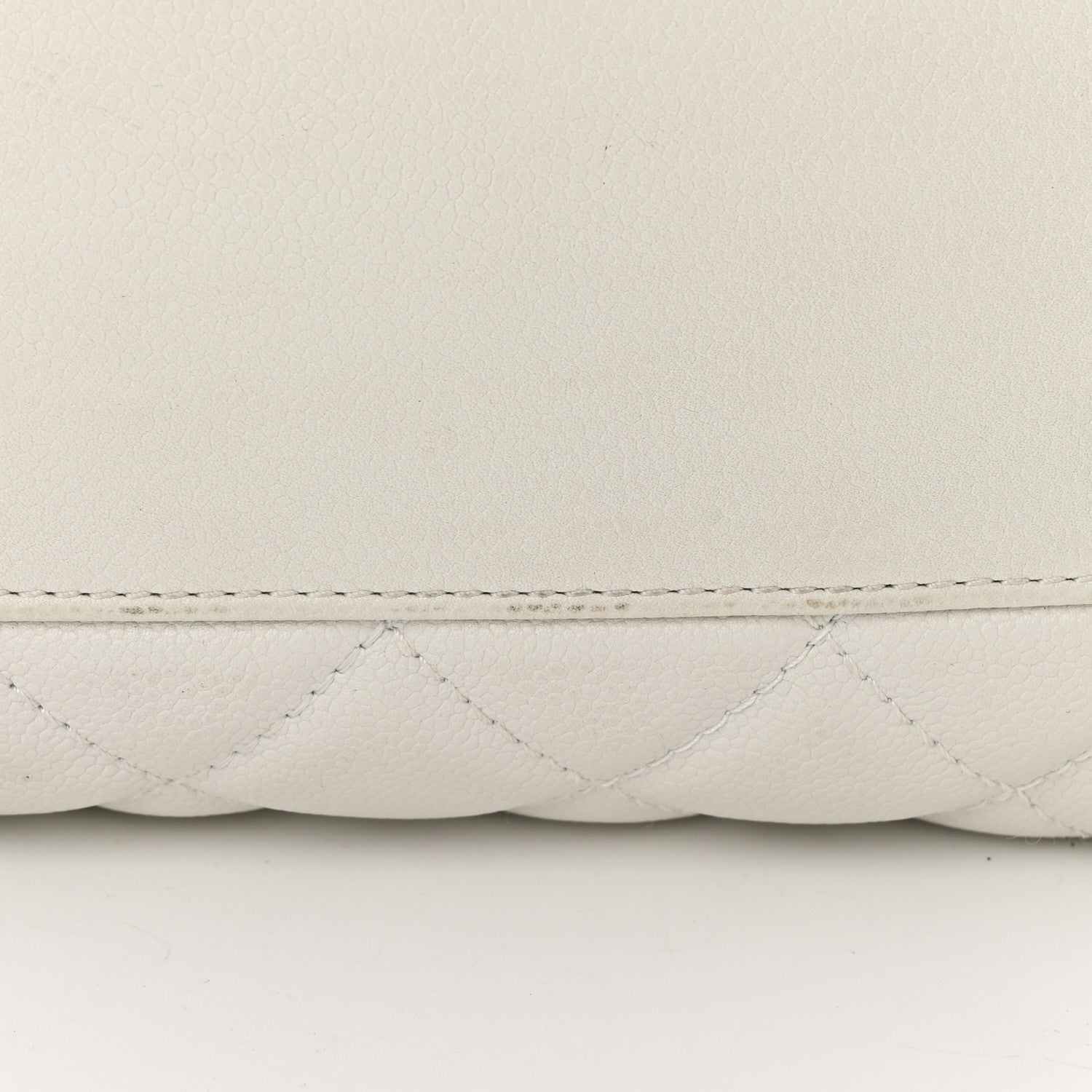 Chanel Caviar Quilted CC Timeless Bowler White 15 of 23