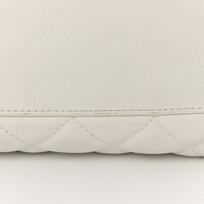 Chanel Caviar Quilted CC Timeless Bowler White 15 of 23